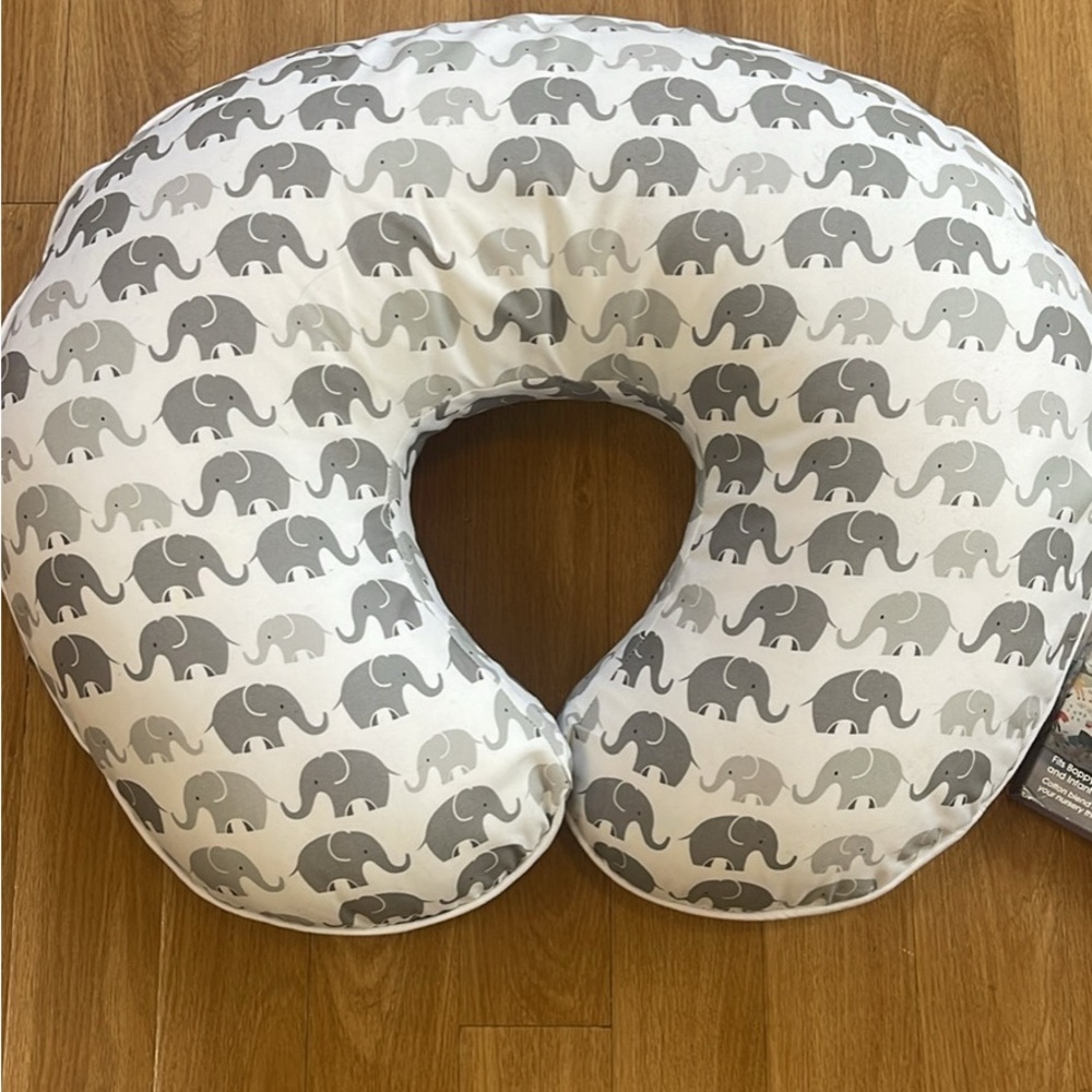 Boppy Original Nursing Pillow with Gray Elephant Pattern - Picture 3 of 3